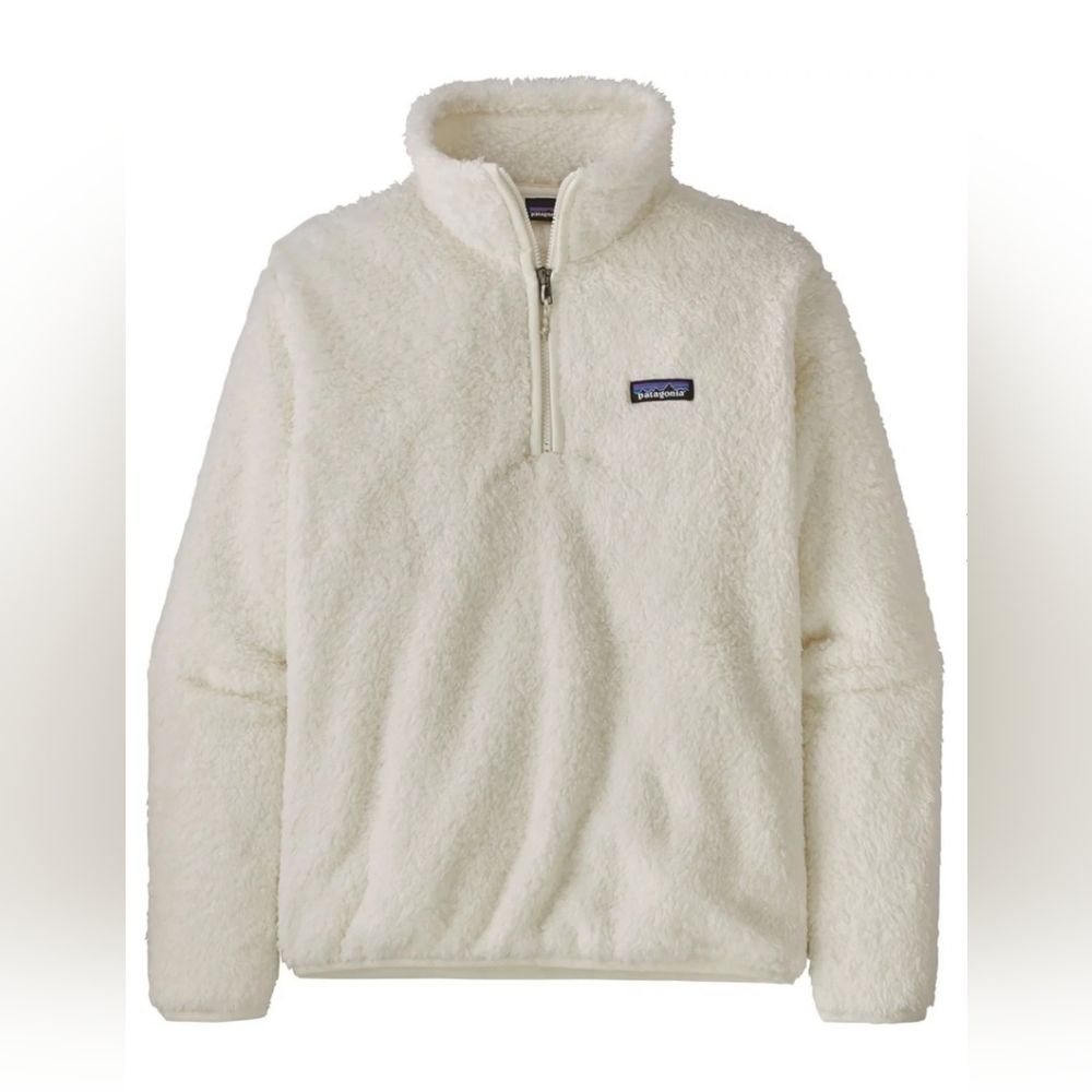 PRISTINE Patagonia Fleece Quarter-Zip Pullover Size Small Off White Cream